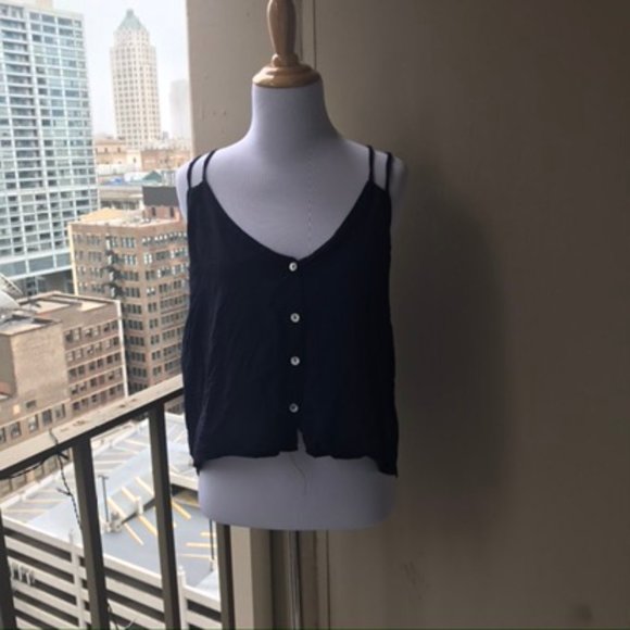Windsor Strappy oversized Navy Blue Sleeveless top - Picture 10 of 10